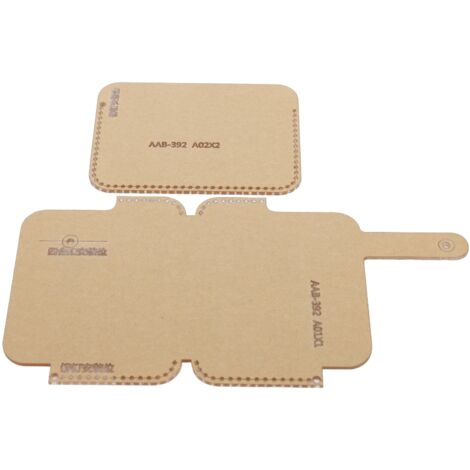 2 Gabarits en Acrylique Transparent pour la Découpe du Cuir DIY et Projets Créatifs AAB-392