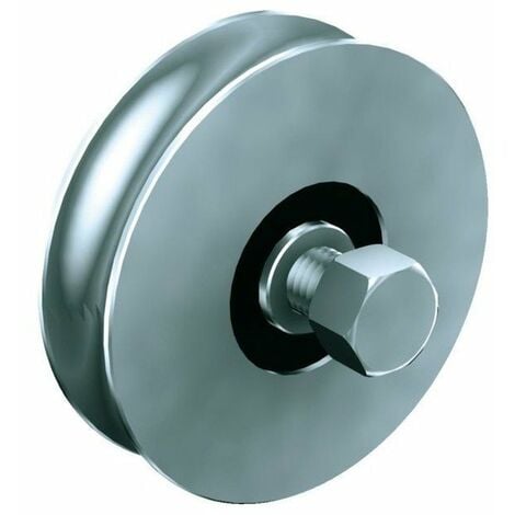2 Galet acier 90° s-rail diam 60 - 100 kgs - gorge ronde 16
