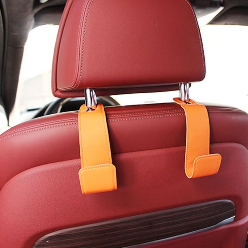 Image of 2 Ganci portatili per borse da auto, accessori universali per borse da auto, ganci regolabili per borse da auto, ganci per borse da sedile posteriore