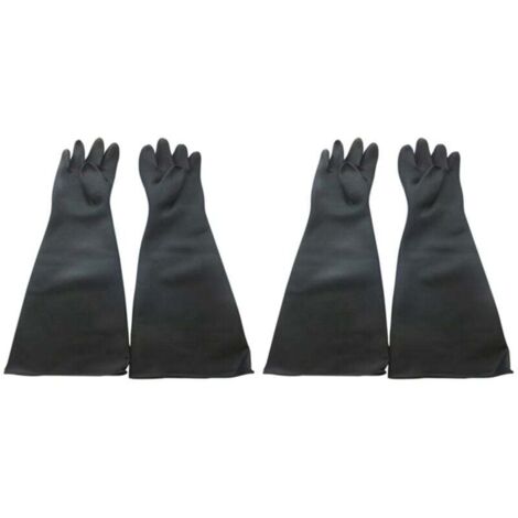 2 gants de sablage pour cabine de sablage 60 x 20 cm