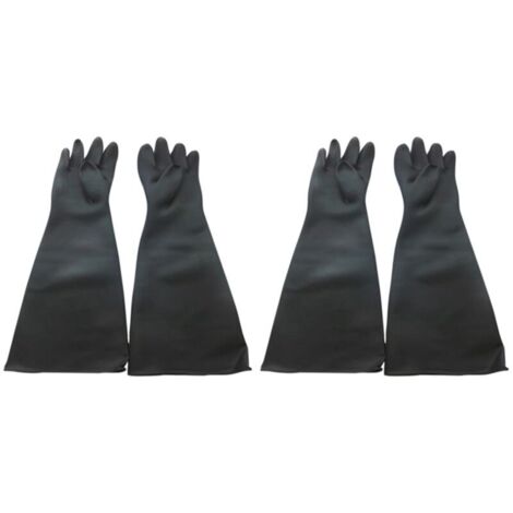 2 gants de sablage pour cabine de sablage 60 x 20 cm