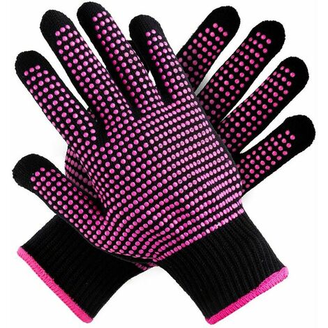 2 gants résistants à la chaleur avec boutons en silicone