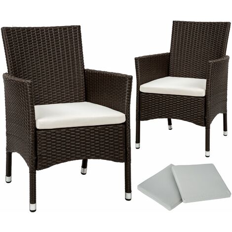 2 garden chairs rattan + 4 seat covers model 1 - outdoor chairs, rattan garden chairs, garden seating