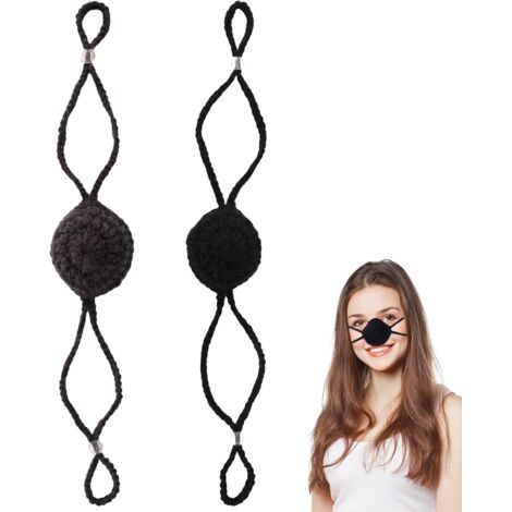 2 gehäkelte Winter-Gesichtsmasken – Bequeme, winddichte Outdoor-Ski-Accessoires für Damen und Herren