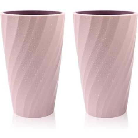 2 gobelets à brosse à dents, simple et double (rose)