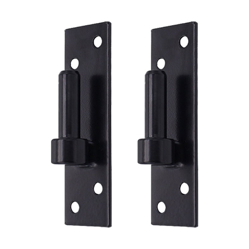 Store Menuiserie - 2 Gonds sur Platine, Noir, Diamètre 14 mm, Acier, pour Volet Battant Bois et pvc