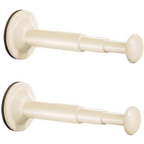 2 grucce a ventosa, organizer per riporre vestiti, balcone, appendiabiti da parete multifunzionale, bianco crema