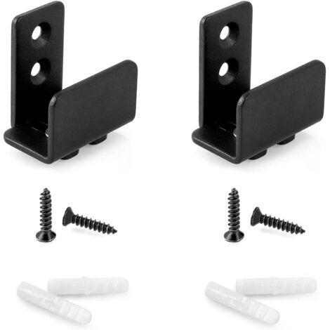 2 guías de suelo para puertas correderas, ajustables para puertas y armarios, de acero.