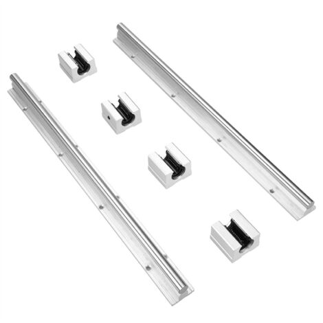 2 guide lineari SBR12-400mm, diametro 12mm, 4 cuscinetti SBR12UU