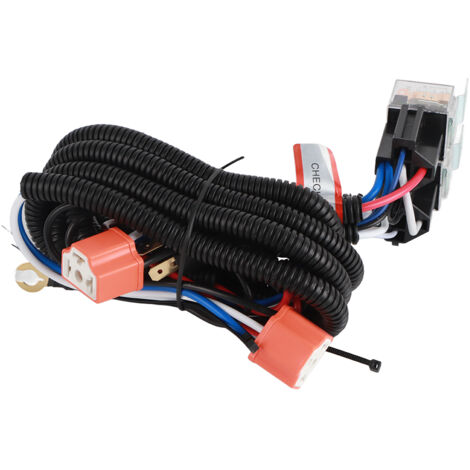 2 H4-Scheinwerfer, Scheinwerferlampe, Keramikfassungen, 12V-Relais-Kabelbaumsatz.