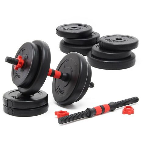 2 haltères Musculation 20 kg. 12 disques, pour une Musculation Efficace