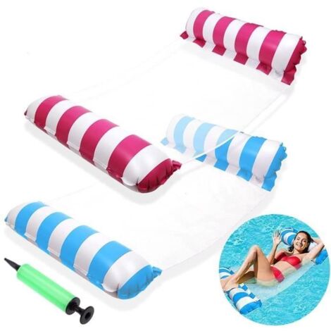 2 hamacs de piscine, multi-usages flottants, hamac aquatique gonflable, hamac gonflable 4-en-1 pour piscine.