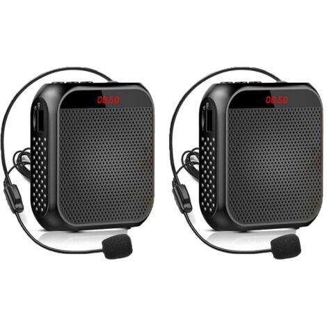 2 haut-parleurs sans fil -Avec microphone -Rechargeable -Portable