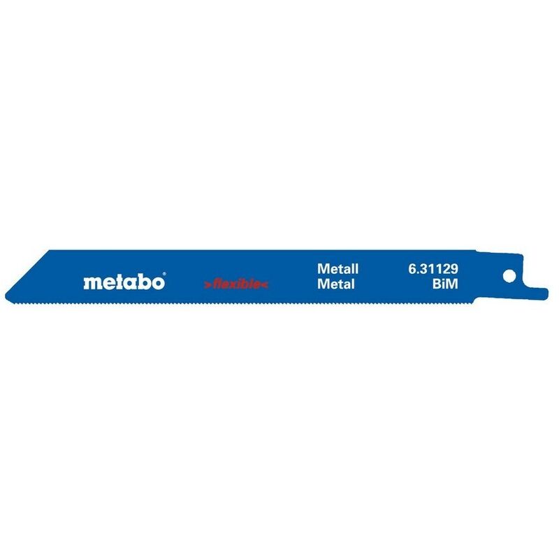 

631129000 Blister de 2 hojas de sierra de sable Metal Chapas Perfiles ondulados Fresado HSS 150x0,9 mm - Metabo