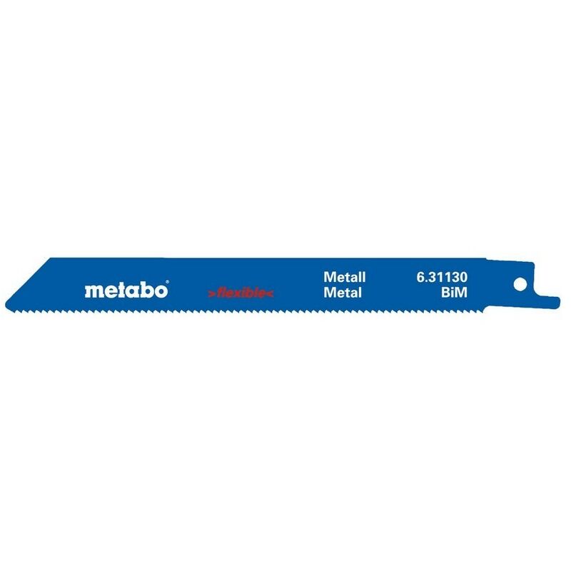 

Metabo - 631130000 Blister de 2 hojas de sierra de sable Metal Chapas Perfiles ondulados Fresado HSS 150x0,9 mm