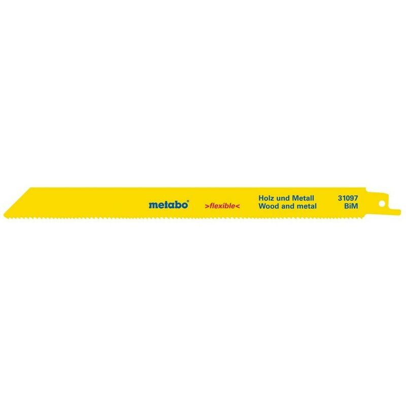 

Metabo - 631097000 Blister de 2 hojas de sierra de sable Madera chapas Triscado Fresado BiM 225x0,9 mm