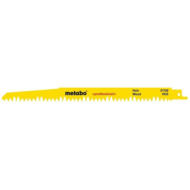 

Metabo - 631139000 Blister de 2 hojas de sierra de sable Madera Triscado Rectificado Dientes sobretemplados HCS 240x1,5 mm