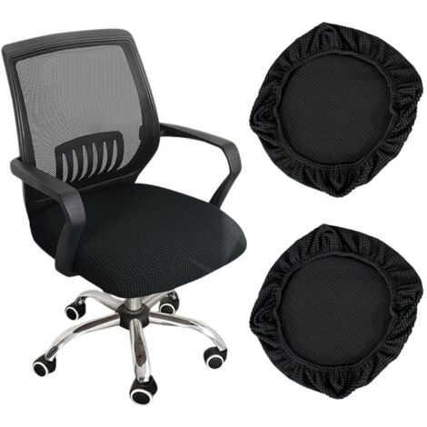 2 Housses de Chaise Élastiques, Housse Assise Chaise de Bureau, Housse Tabouret Pivotant, Couvre Chaise Salle a Manger,Housses de Siège de Chaise,Housse Chaise Bar Rond,Housse Coussin Chaise