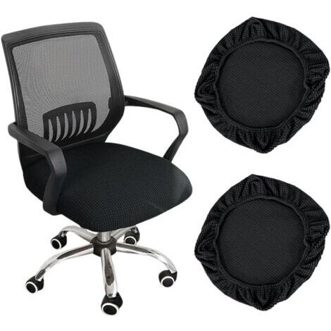 2 Housses de Chaise Élastiques, Housse Assise Chaise de Bureau, Housse Tabouret Pivotant, Couvre Chaise Salle a Manger,Housses de Siège de Chaise,Housse Chaise Bar Rond,Housse Coussin Chaise