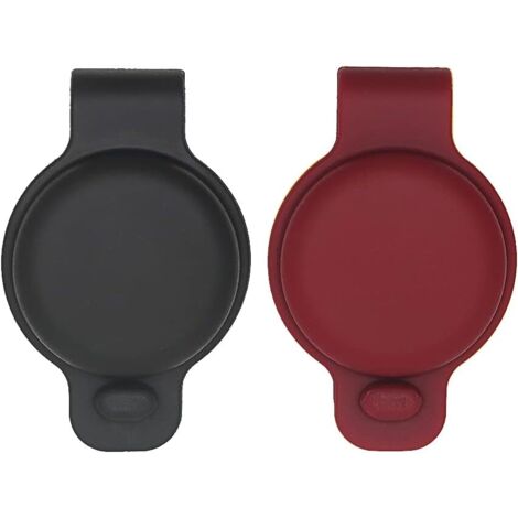 2 housses de protection en silicone anti-perte pour chien et chat (noir et rouge vin)