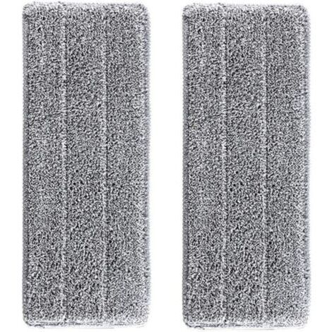 2 Housses de recharge Microfibre Balai Balai Auto Clean And Dry Remplacement Microfibre/Tampons pour balai Vadrouilles