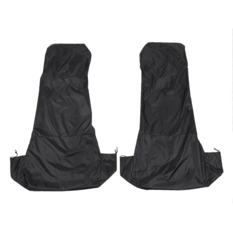2 housses de siège avant universelles imperméables en nylon noir pour voiture et fourgonnette
