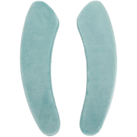 2 Housses de Siège de Toilette Lavables, Réutilisables en Coton Doux Molletonné, Confortables, Longueur 37cm, Bleu Clair