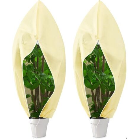 2 housses d'hivernage pour plantes, protection hivernale, sac de protection pour plantes (120 x 180 cm)