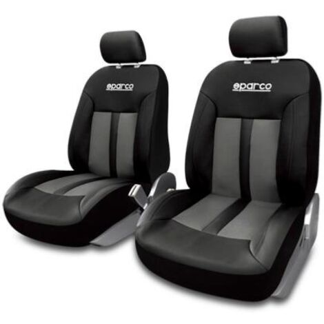 Lot de 2 housses de siège S-Lin en PU épais – Aspect cuir – Compatible airbags – Protection esthétique pour véhicules – Sparco