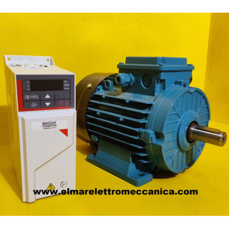 2 HP 1,5 KW Motore Elettrico con Piedini + Inverter Monofase Giri Variabili