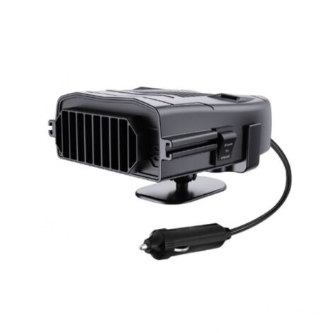 2-in-1 Auto-Lüfterheizung, 12 V, 150 W, tragbare 360°-Drehheizung mit Zigarettenanzünderstecker, Entfroster und Entfeuchter