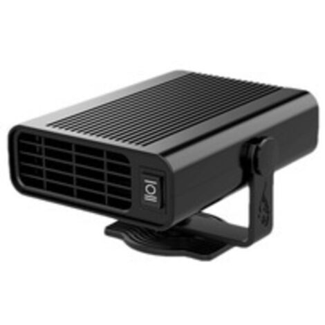 2-in-1-Autoheizung, 24 V, 150 W, tragbarer Auto-Schnellenteiser, 360 Grad drehbarer Auto-Windschutzscheibenenteiser mit Zigarettenanzünderstecker (schwarz)