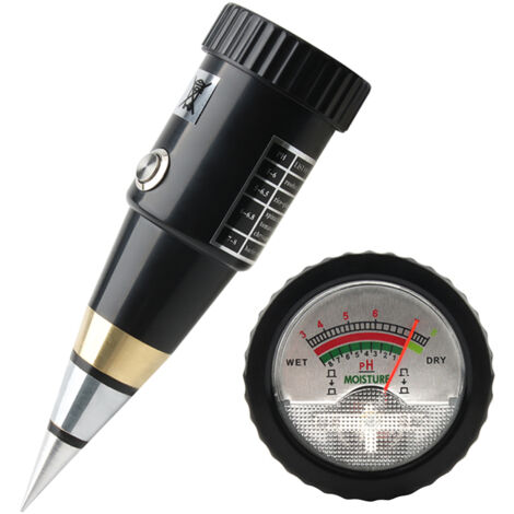 2-in-1 Boden-pH- und Feuchtigkeitsmessgerät: pH-Wert-Messgerät, Bodenfeuchtigkeitsmesser mit wasserdichter Versiegelung, Bodenmessgerät für Garten, Gewächshaus, Rasen und Landwirtschaft