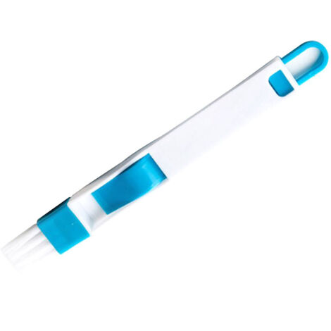 2-in-1-Bürste mit Schaber – Eckbürsten, Fensterbürste, Tastaturbürste, Blau, APP, 17 cm/14 cm/22 g