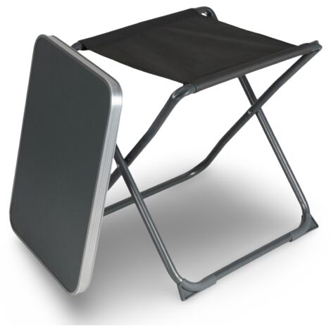 2 in 1 Campingtisch und Hocker Camping Möbel Tisch klappbar Klapptisch Klapphocker