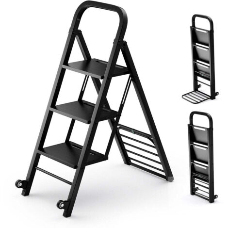 2 in 1 carrello per sacchi e scaletta carrello pieghevole a 2 ruote per trasporto in metallo nero 88306622 88306622 88306622 88306622 88306622 88306622 88306622 88306622 88306622 88306622 88306622 883