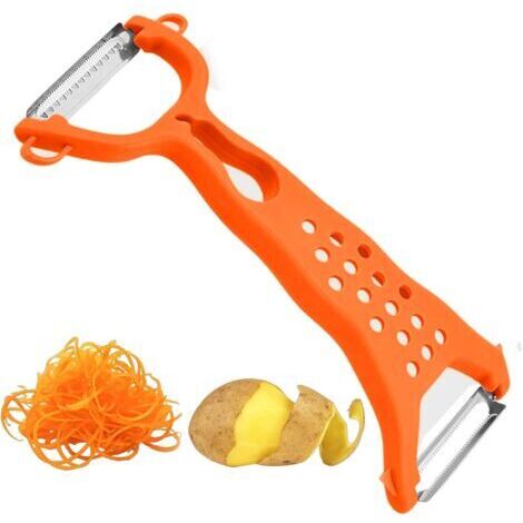 2-in-1-Edelstahl-Sparschäler – schälen und raspeln, ergonomischer Griff