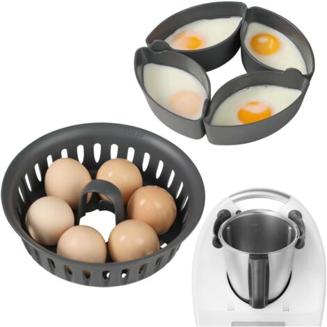 2-in-1-Eierkocher und -Form für pochierte und hartgekochte Eier – JINFGERNE – Kompatibel mit TM5, TM6, TM31 – BPA-frei, leicht zu reinigen