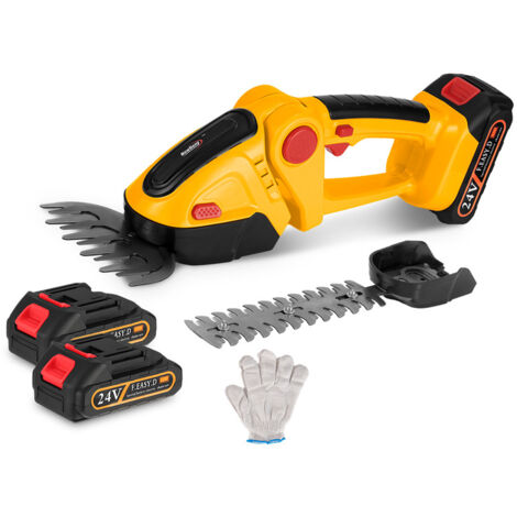 2 IN 1 Elettrico Tagliasiepi Attrezzo Da Giardino 24V Ricaricabile Per Uso Domestico Arbusto Diserbo Potatura Tosaerba con 2 Batterie