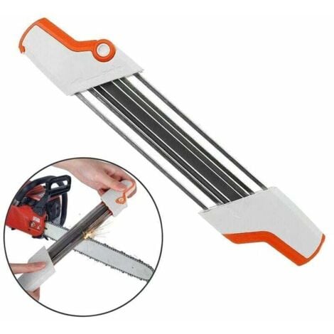 TRIMEC 2-in-1-Feilenhalter, kompatibel für Kettensägenketten 0,325 Ø 4,8 mm, weiß