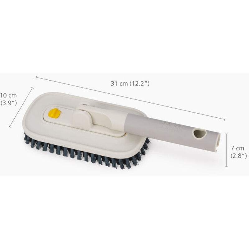 Joseph Joseph 2-in-1-fliesenbürste Joseph Cleantech™, Tiefenreinigung, Mit Harten Borsten Und Abnehmbarer Fugenbürste, Kompatibel Mit Ausziehbarem Stab,