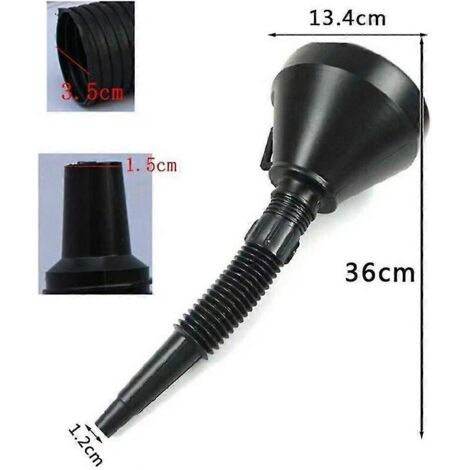 2 In 1 Fuel Funnel, Universal Motorcycle Filling Funnel Auto Driving Tool With Filter Corrosion Resistant Thickened Mesh Telescopic Blow Funnel
