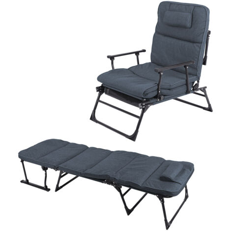 2 in 1 Gartenliege/Ruheliege/Sanitätsliege schwarz-MGM5000B-Gästeliege