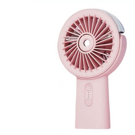2 in 1 Mini Portable Fan Rechargeable 4000mAh Quiet with 3 Speeds Mist Maker, 90° Foldable Design Spray Fan for Office, Outdoor, Travel Flash Sale, Pink