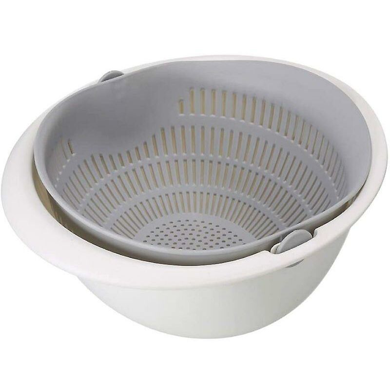 Tumalagia - 2 in 1 multi-function kitchen colander, double-layer basket, gray