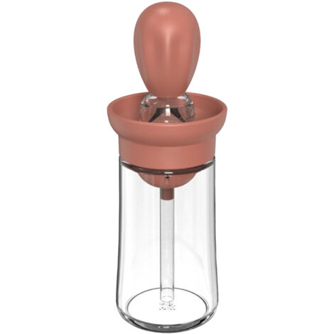 2-in-1 Ölflasche mit Silikonpinsel zum Backen und Kochen, Ölflasche mit Pinsel für Saucen und Marinaden, praktisches Küchenutensil