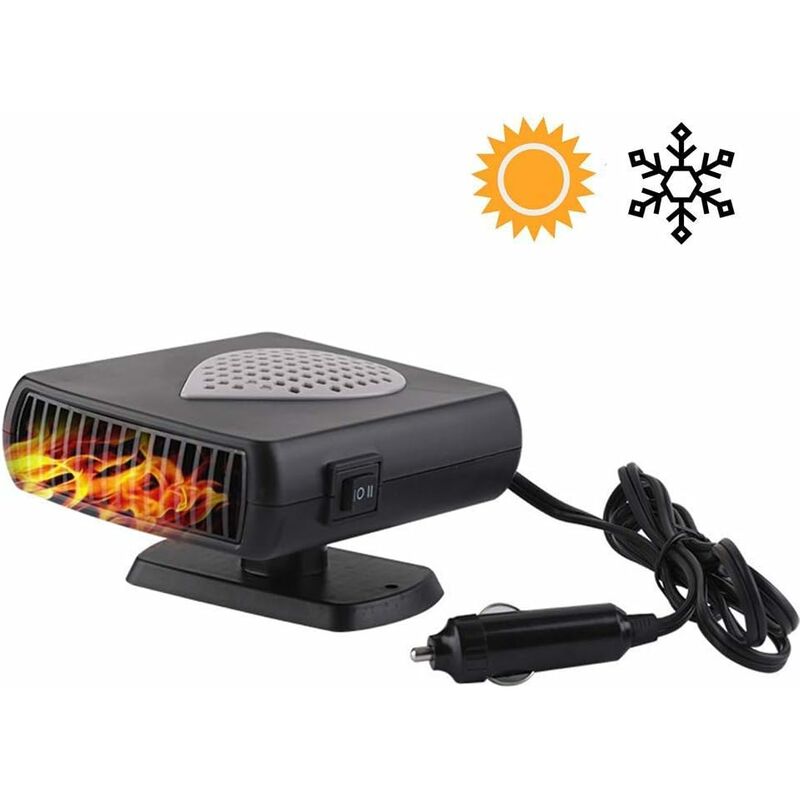 Image of Osqi - 2 in 1 portable car heater, fast heating car defroster, hot and cold car cooling fan with 12V cigarette lighter