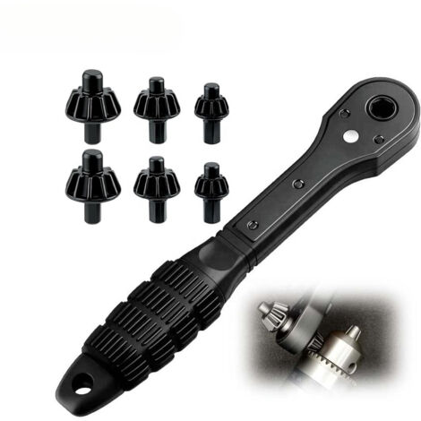 2-in-1 ratchet wrench, universal ratchet wrench, double-ended ratchet wrench, compatible with most electric drills (2-piece set)