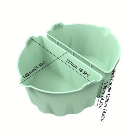 2-in-1 Silikon-Trennwände für 6-, 7- und 8-Quart-Oval-Schongarer, wiederverwendbar, lebensmittelecht, Küchenzubehör