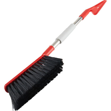 2 in 1 Snow Brush Multifunctional Lightweight Adjustable Angle Ice Scraper with Ergonomic Grip for Vehicle Windshield Red